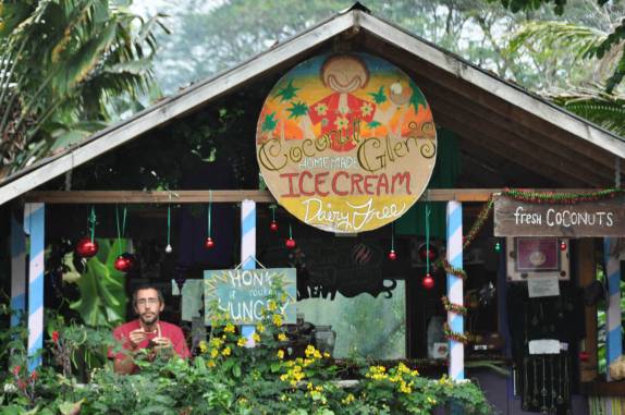 Parada estratégica em uma banca de sorvetes na estrada para Hana, na costa leste de Maui, no Havaí